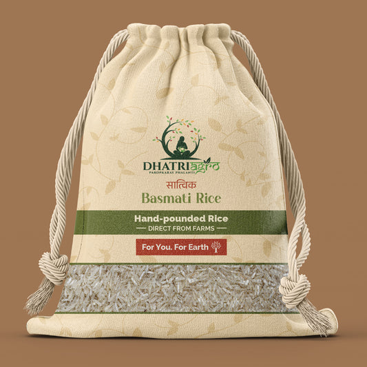 Handpounded White Basmati Rice, 1 Kg | Organic Rice | Farm Fresh | Protein Rich | Gluten Free | Highly Aromatic | Chemical free