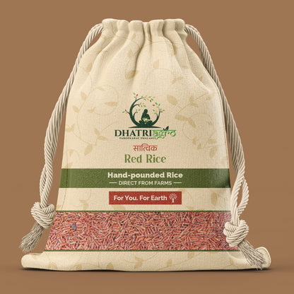 Handpounded Red Rice, 1 Kg | Organic Matta Rice | Farm Fresh | Vegan | Low GI | Flavourful | Chemical Free